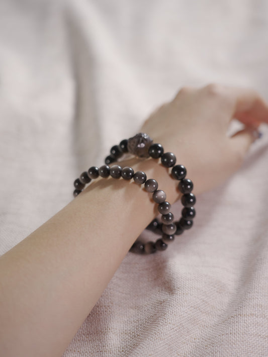 Obsidian and Silver Bracelets: Dual Protection and Balance