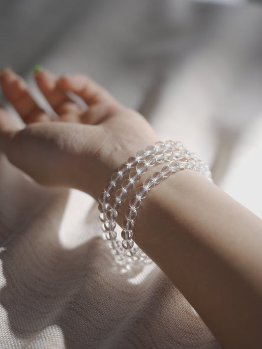 Clear Quartz Multi-wrap Bracelet: Purification and Energy