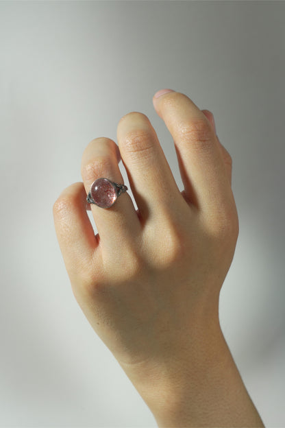 Designer-exclusive III Custom Pink Phantom Quartz Ring