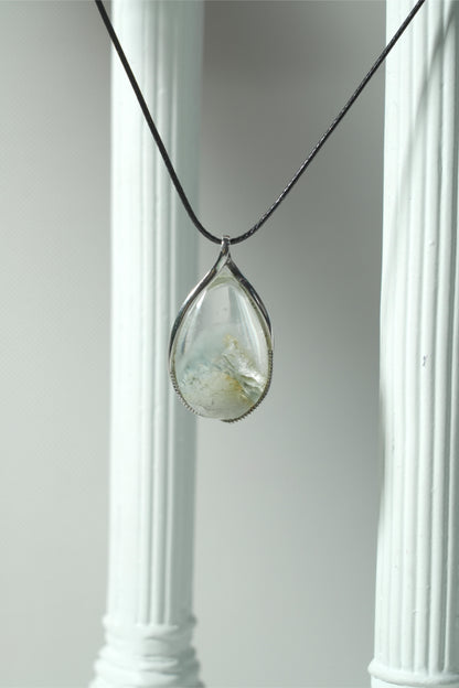 Natural Crystal Pendant Necklace – Aura Healing Stone Fashion Jewelry