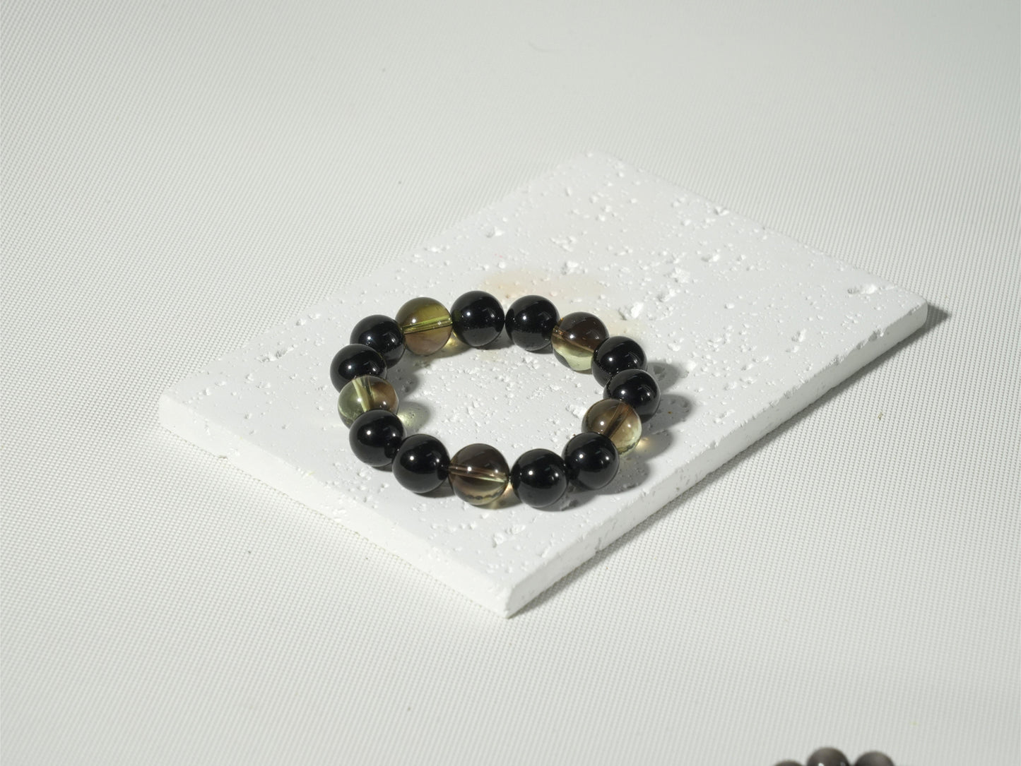 Designer-exclusive III Smoky Quartz Obsidian Bracelet