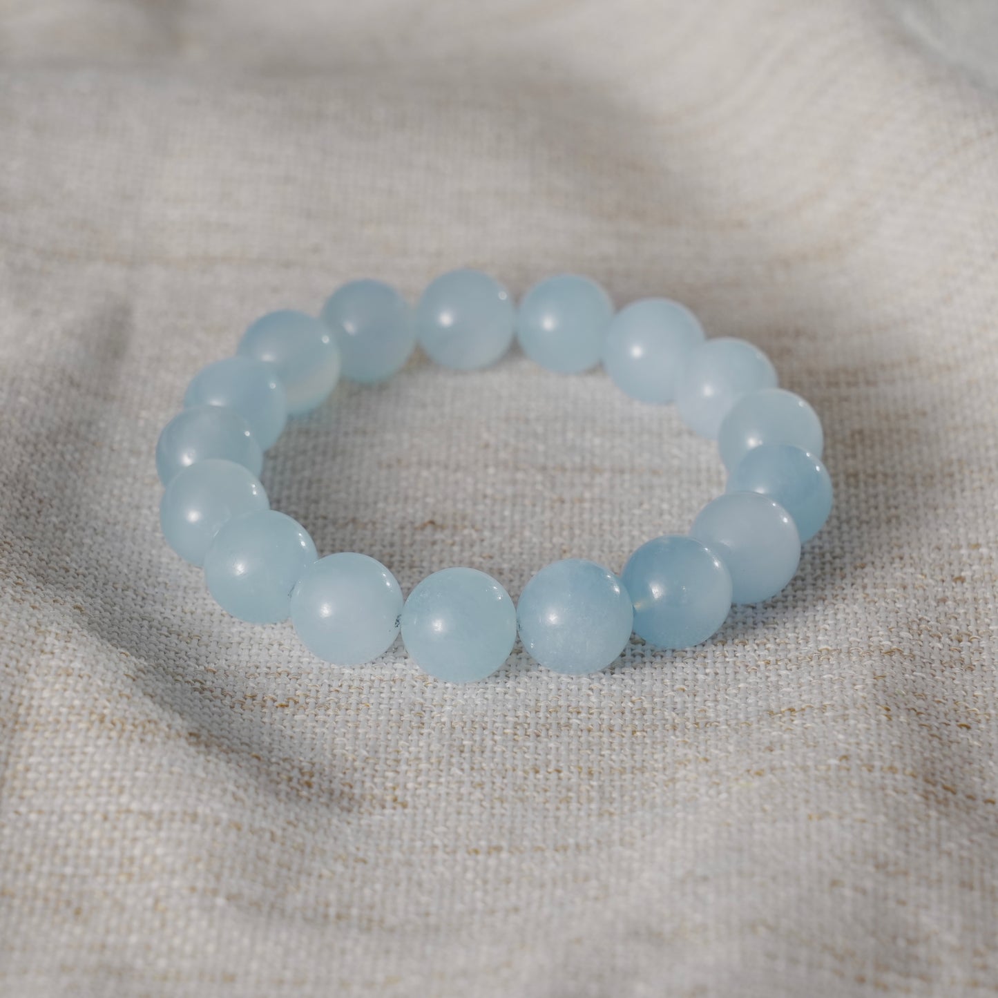 Healing Aquamarine Bracelet front view